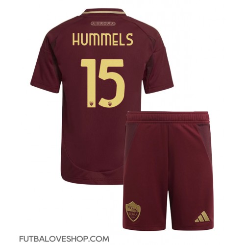 Dres AS Roma Mats Hummels #15 Domáci pre deti 2024-25 Krátky Rukáv (+ trenírky)